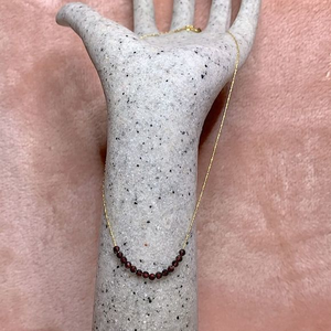 Ruby 18kt gold dainty necklace